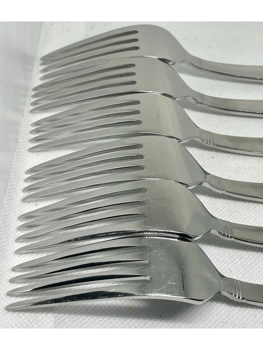 (6) Lenox ACCOUTREMENTS Stainless 18/10 Dinner Fork Lot ~ 8 1/8”